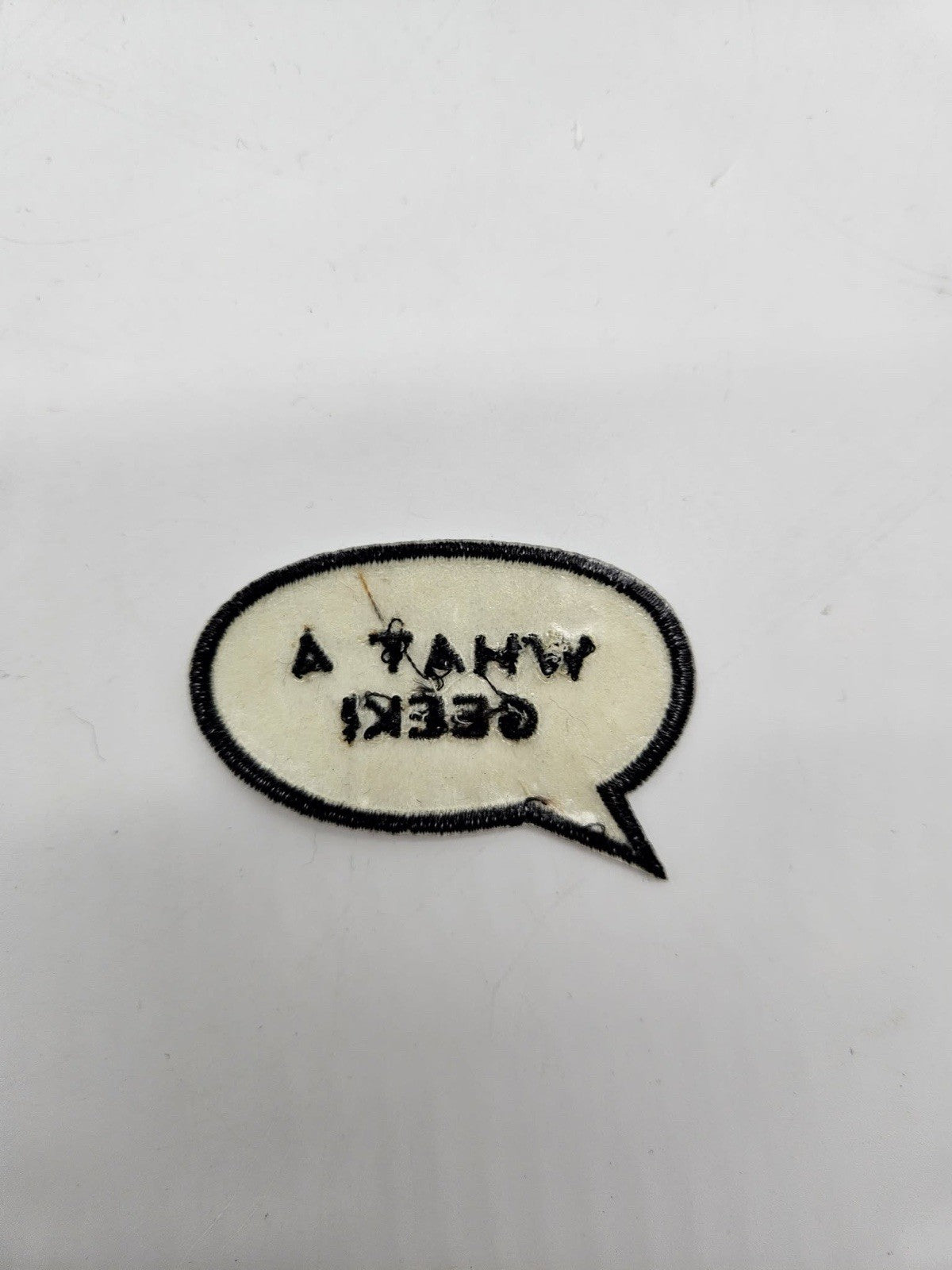 What A Geek Speech Bubble Iron On Patch