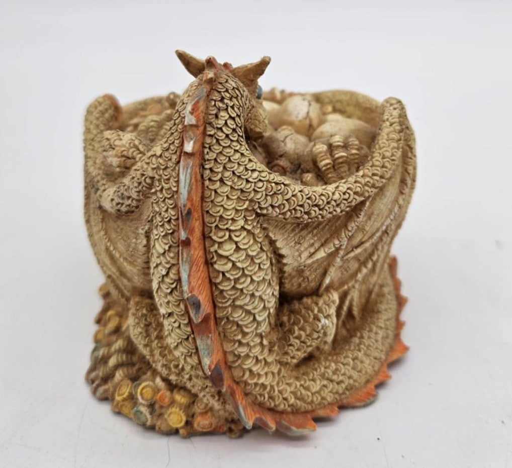 DRAGON TRINKET BOX -  3 5/8" h X 4" d - RARE FIND!