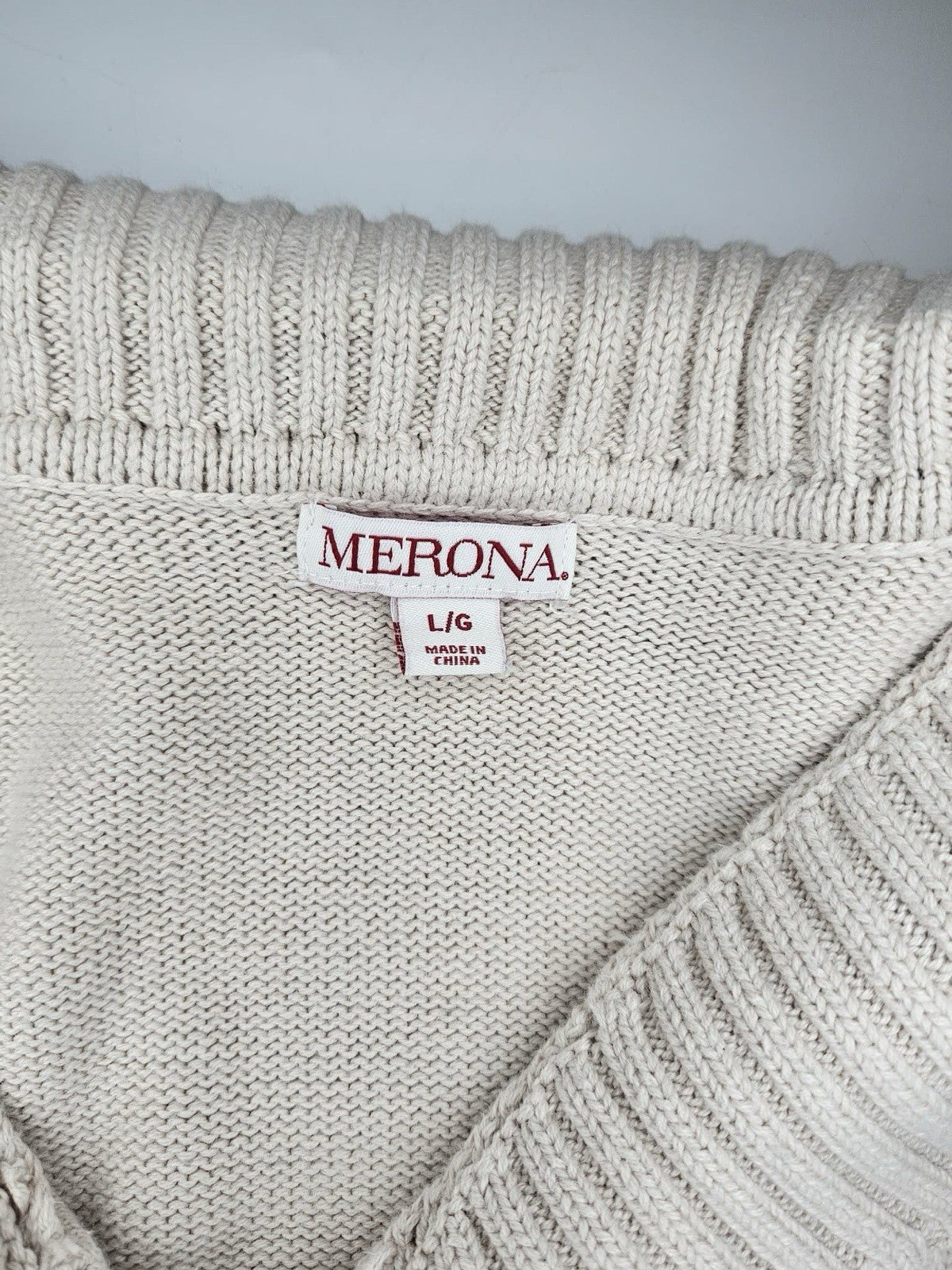 Merona Women’s Striped Zip Front Cardigan Sweater Large