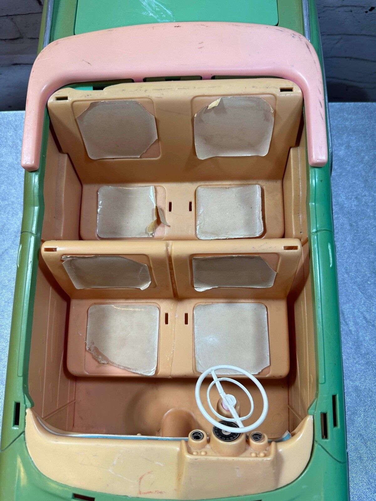 VINTAGE BARBIE RARE GREEN  1957 CHEVY BEL AIR CONVERTIBLE  *Incomplete w/ Xtras*