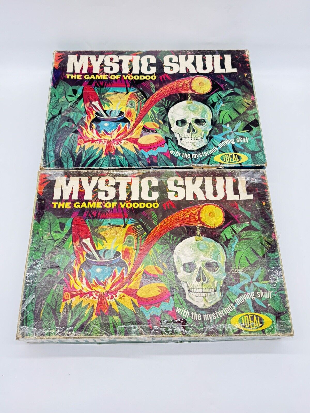 TWO Mystic Skull the Game of Voodoo Board Game, 1964, by Ideal No. 2517-1