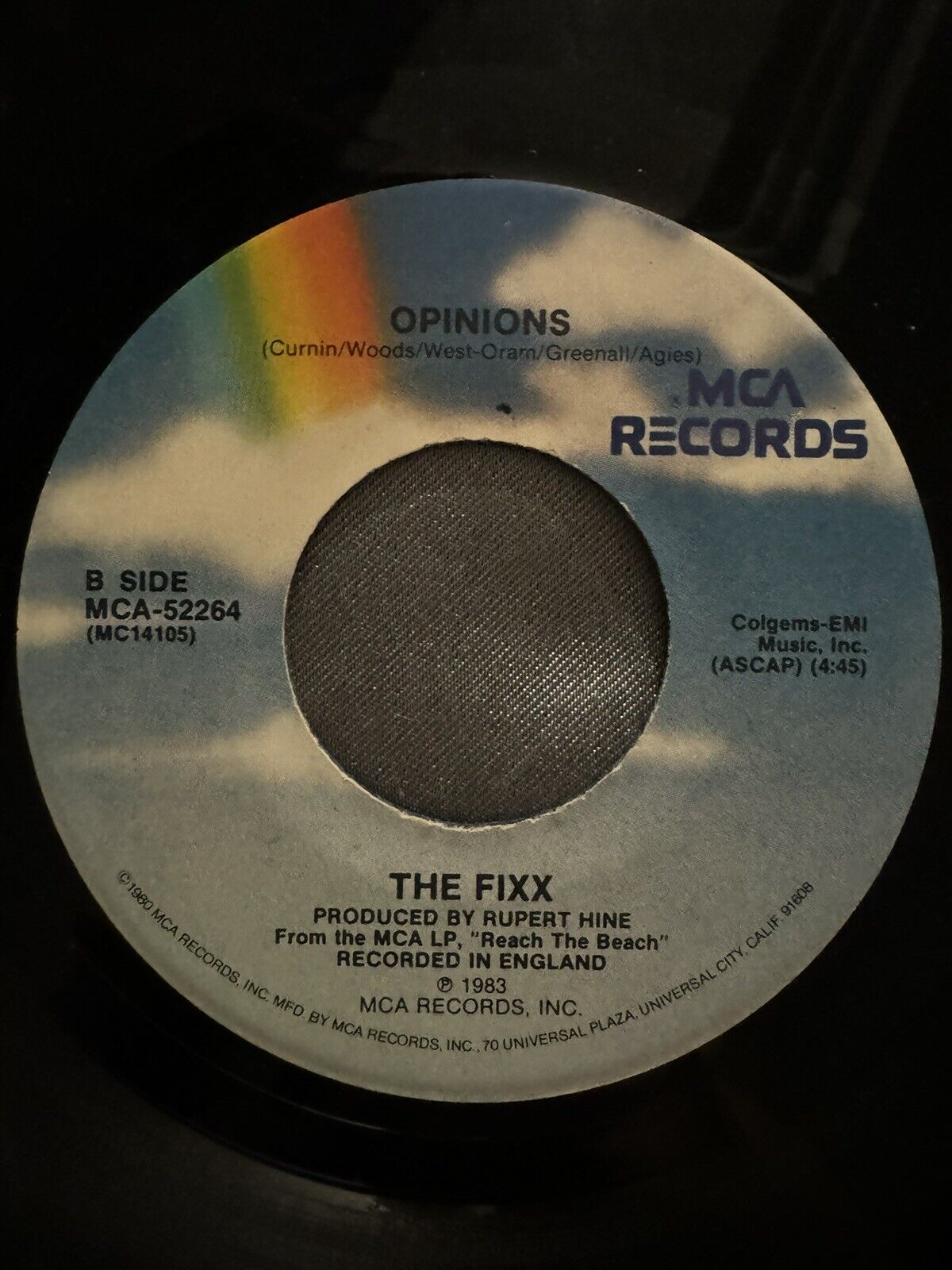 THE FIXX ONE THINGS LEADS TO ANOTHER/OPINIONS 45 RPM~1983 MCA RECORDS MCA 52264