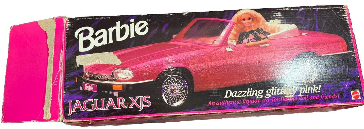 S-498 VINTAGE 1990'S MATTEL BARBIE JAGUAR XJS CAR IN BOX