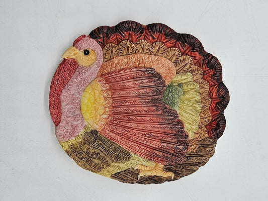 Vintage 1996 Popular Imports Turkey Wall Plaque Fall Thanksgiving Decor