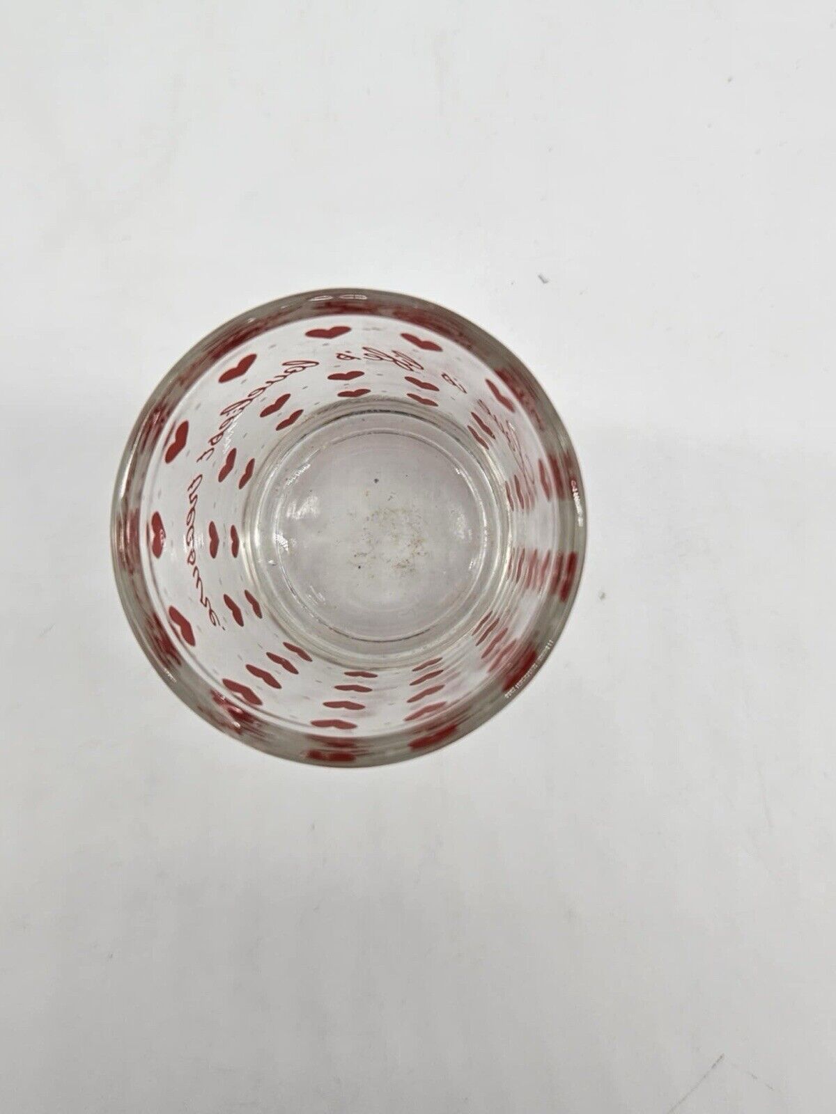 Valentine's Day Design shot glass w/ hearts “Love Is Life’s Loveliest Treasure”