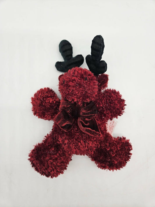Russ Berrie Twinkle Christmas Reindeer Stuffed Animal Plush Red Green Antlers
