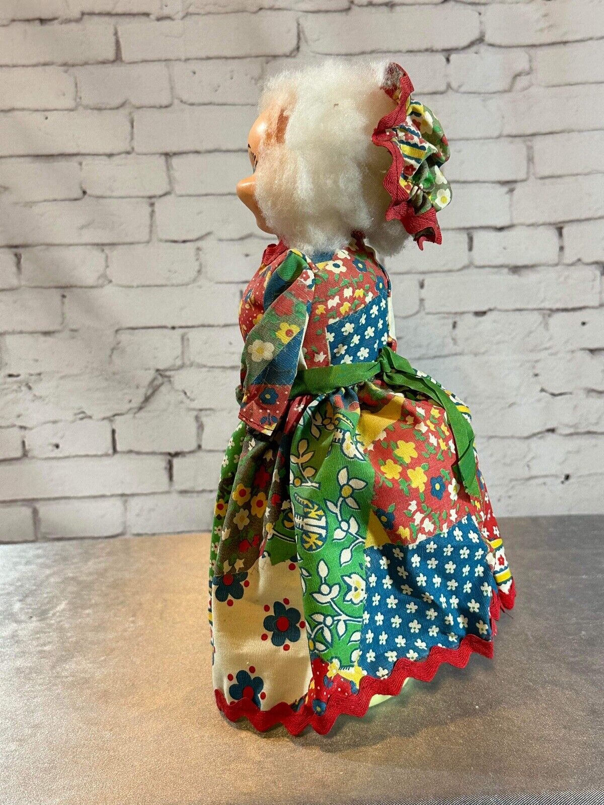 CUTE Vintage Patchwork Grandma Hand Crafted SOAP DETERGENT DOLL door Stop