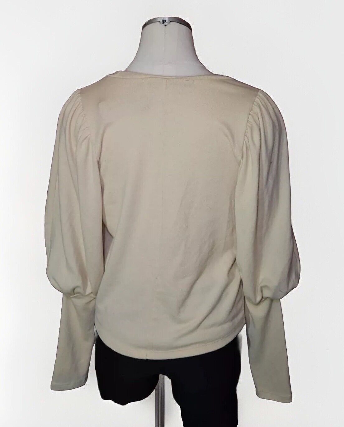 Hyfve Womens Cream Jewel Neck Wear To Work Sweater Size M