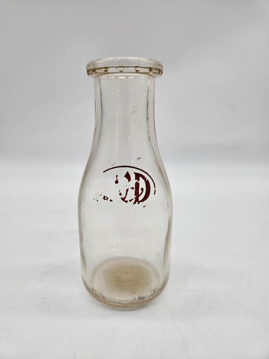 ANTIQUE 1946 PLATHS BUTTERCUP DAIRY PINT MILK BOTTLE ACL RENSSELAER NY NICE RARE