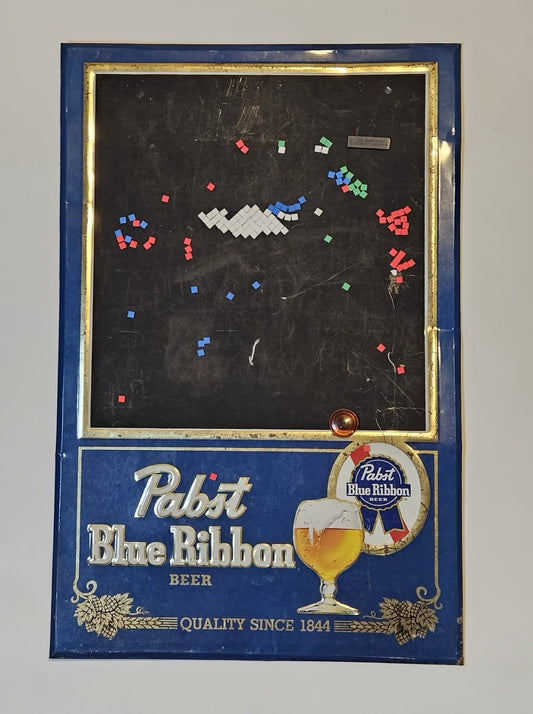 Vintage Pabst Blue Ribbon Beer Chalkboard Sign
