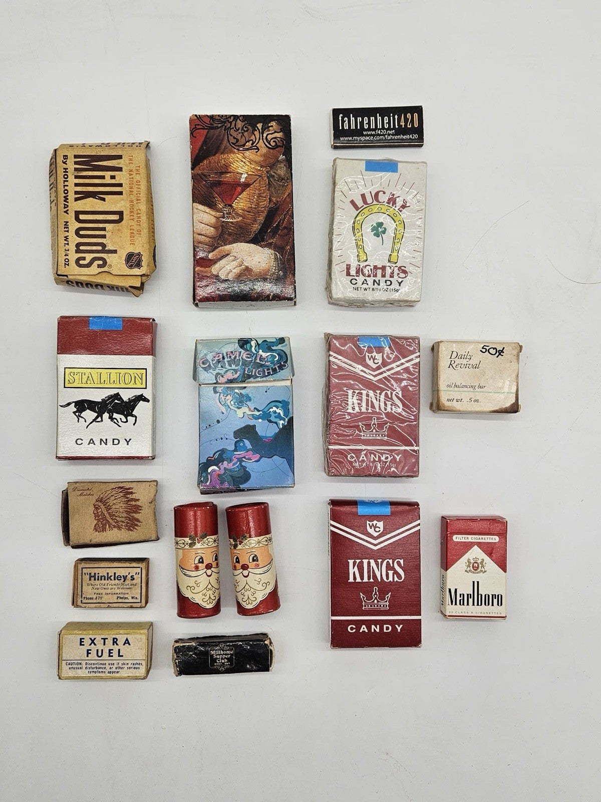 Advertising Matchbox & Candy Cigarette Box Lot Marlboro Camel Kings Ephemera