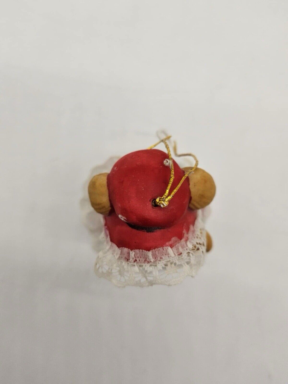 Vintage Jasco Caring Critter Chimers Porcelain Bell Christmas Ornament Mama Bear