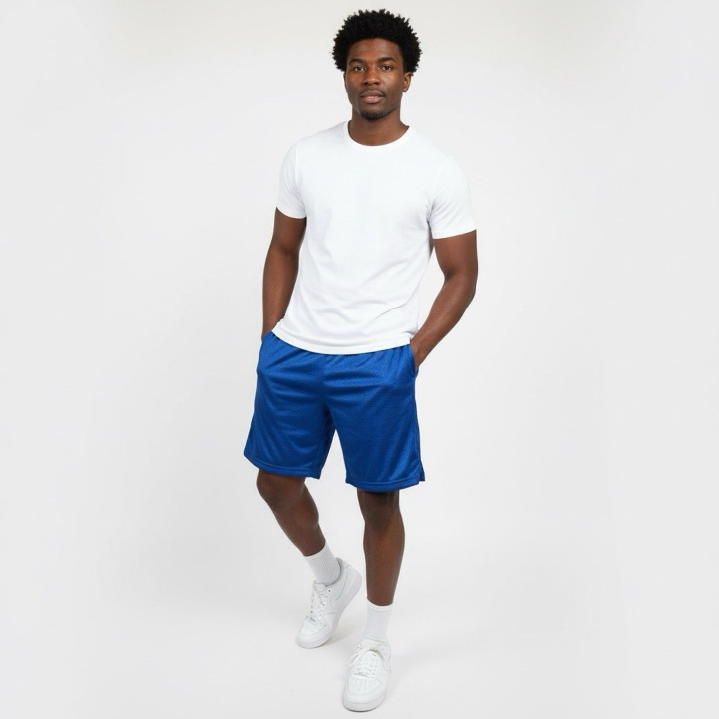 Blue Mesh Basketball Shorts Sz M