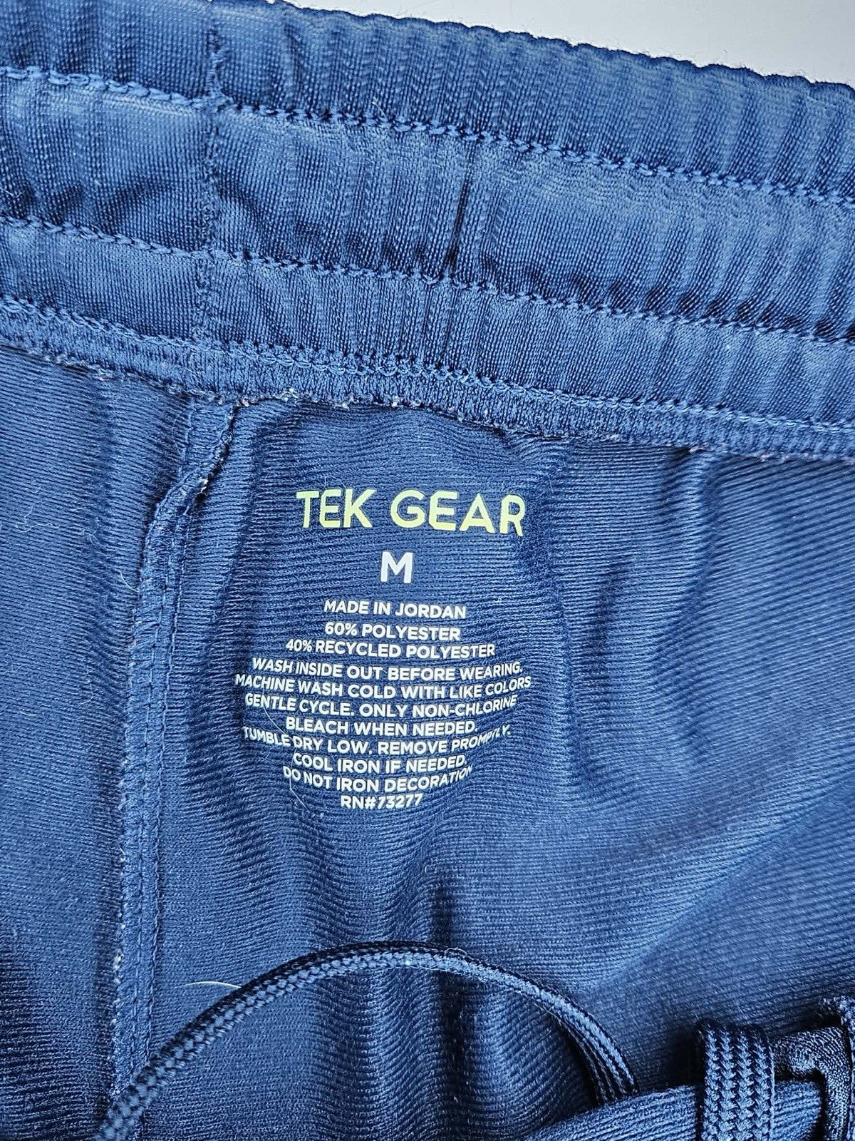 Tek Gear Men’s MEDIUM ATHLETIC TRACK/Tennis Pants Blue - Pre-owned/ Used