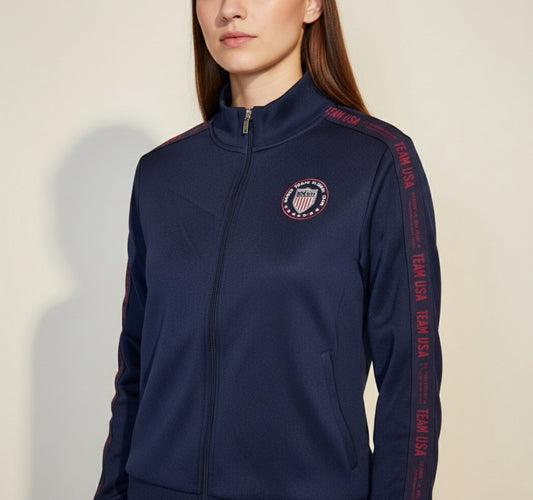 Team USA Olympic Apparel Track Jacket Navy Blue Adult Medium