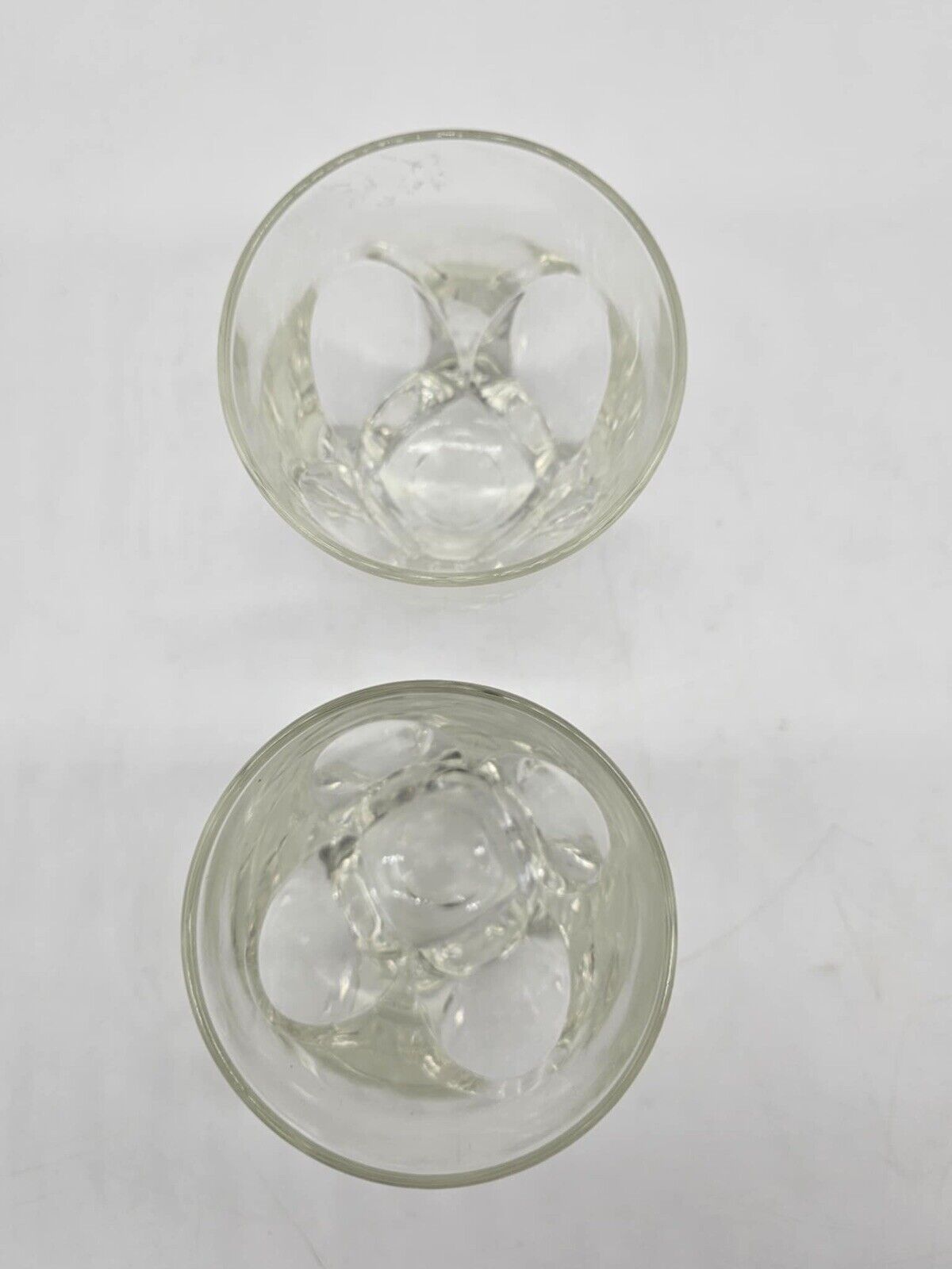 Vintage Colony Vanity Clear Flat Tumblers Heavy Old Fashioned Whiskey Glass Set