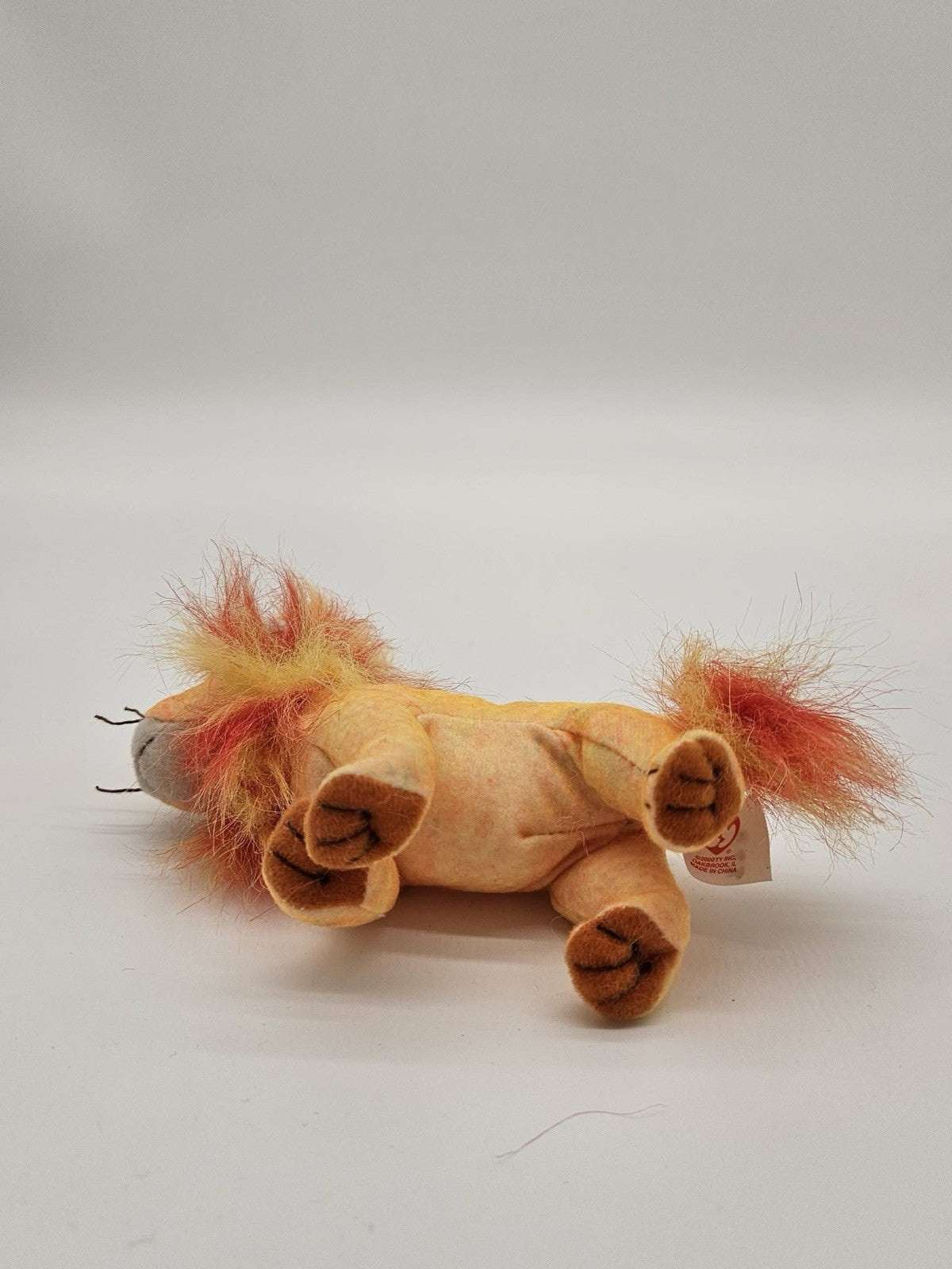 Ty 2000 Beanie Baby Bushy Lion Orange Yellow