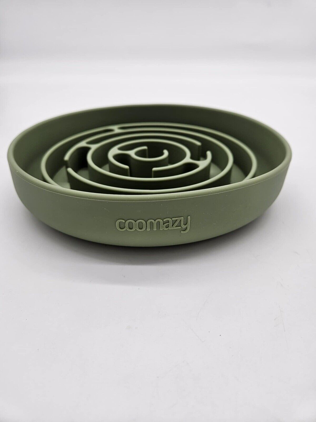 Silicone Slow Feeder Dog Cat Bowls, Interactive Large: 3.2Cup Dark Green