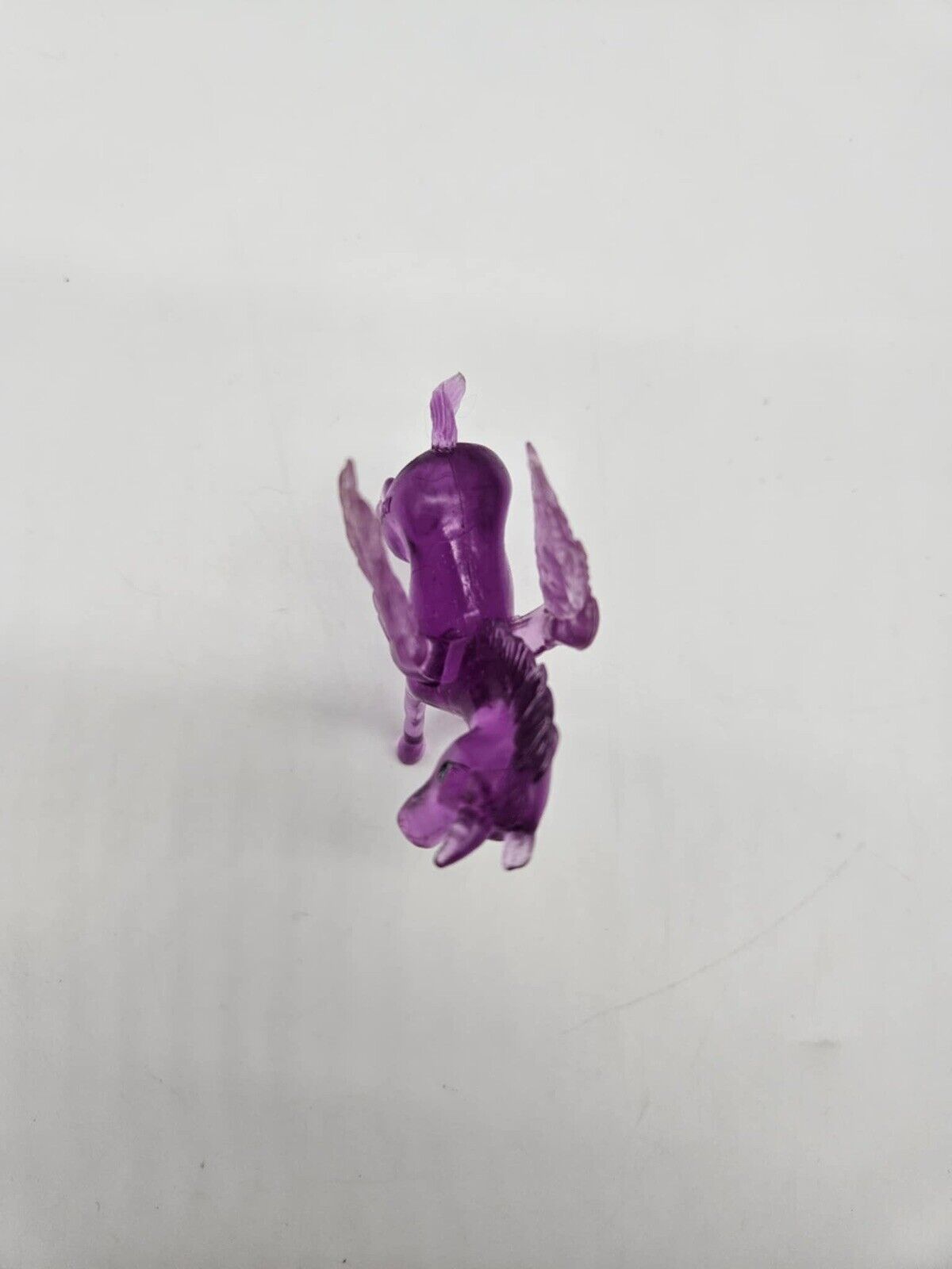 PEGASUS Cake Topper Fairy Garden Translucent Purple Winged Unicorn Horse