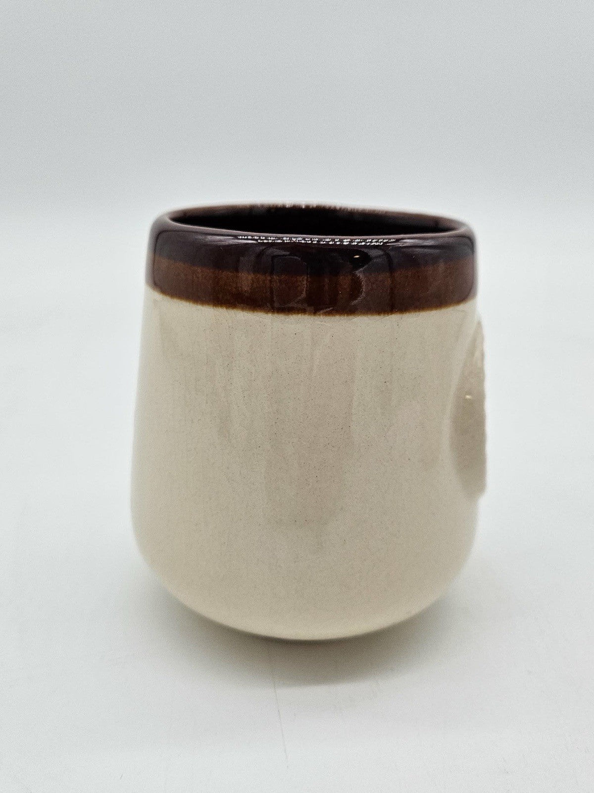 Vintage Wisconsin Deer Stoneware Coffee Mug Brown Drip Glaze