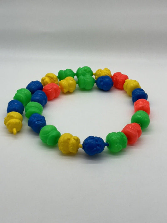 Vintage Fisher Price Snap Lock Pop Beads Baby Toddler Lot of 25 Classic Toy