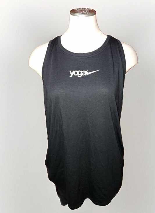 Nike Women's Black/White Yoga/Training Tank (DJ6233-010) Size S