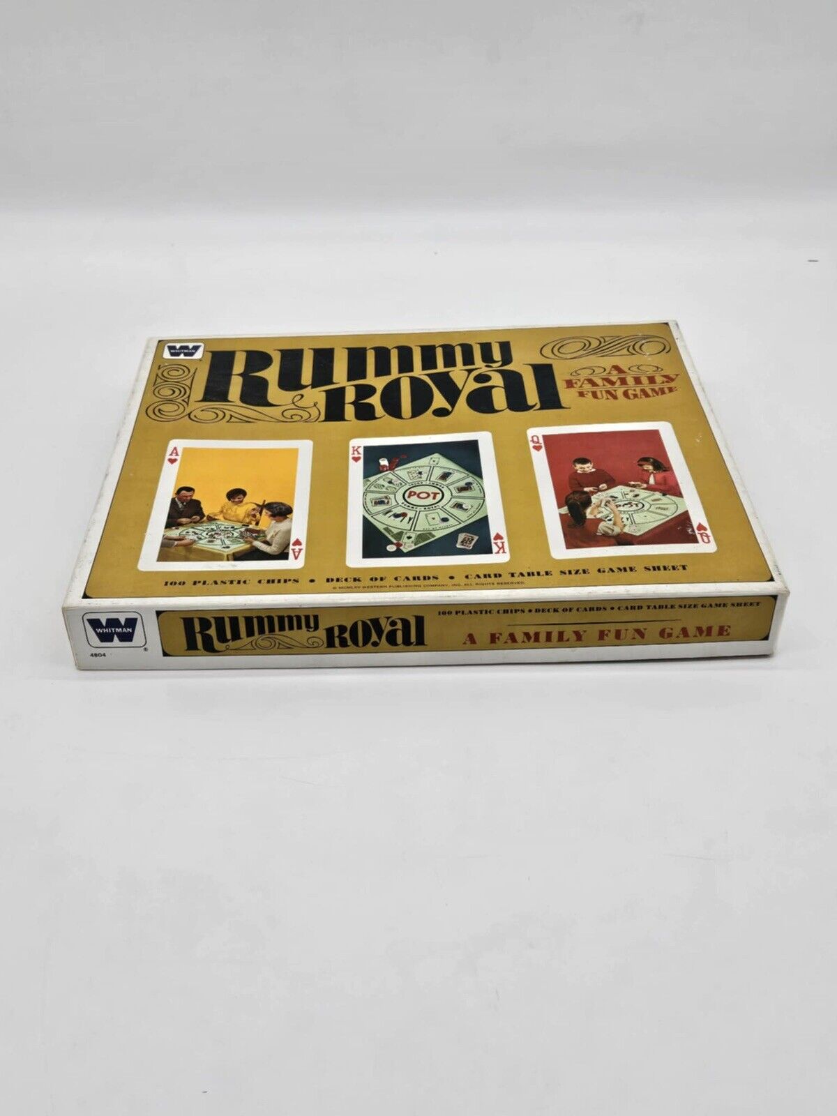 Vintage 1965 Rummy Royal Card Board Game Set Whitman 4804 Complete