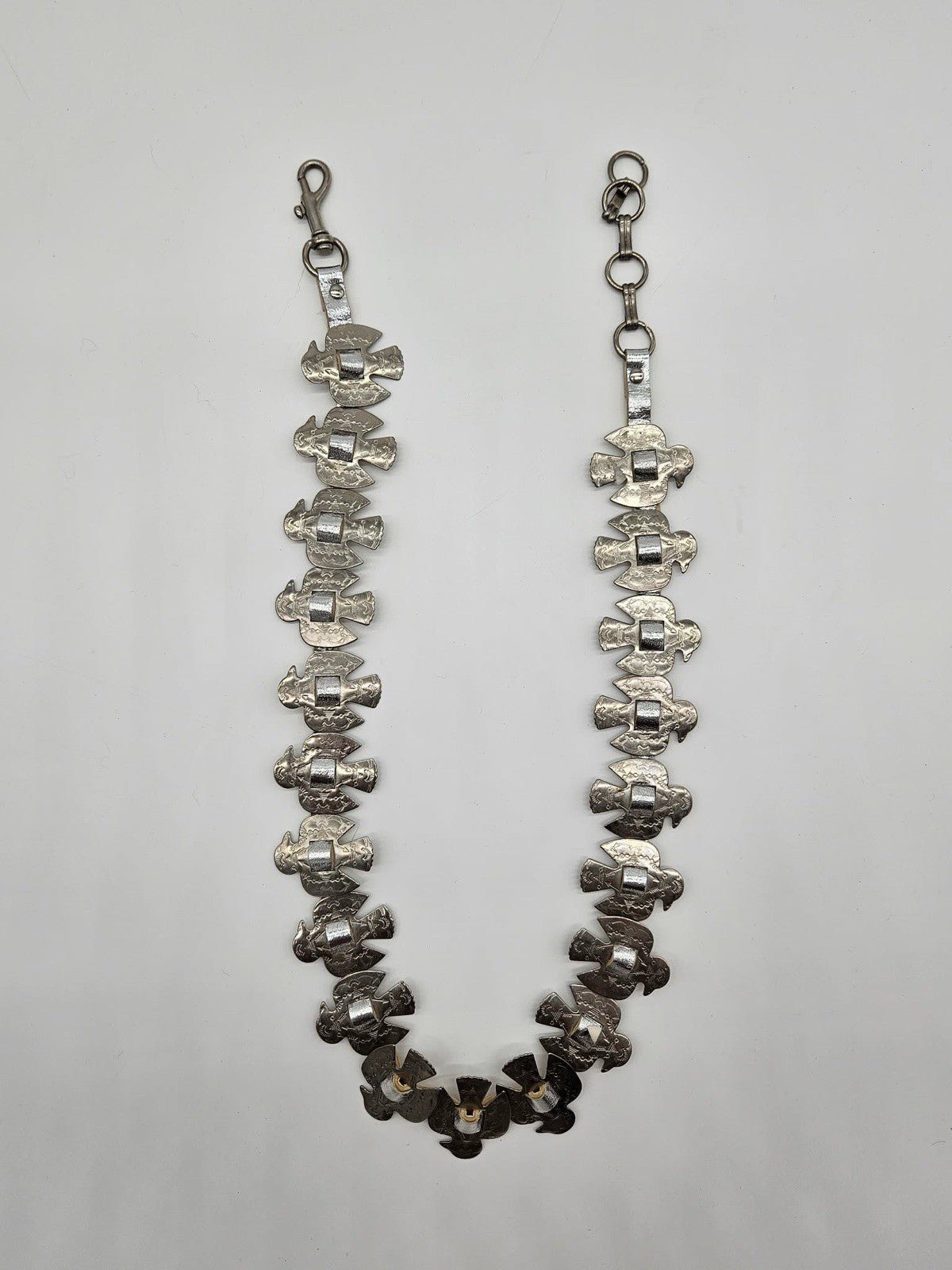 VTG 90's Southwestern Silver Tone Thunderbird Eagle Concho Chain