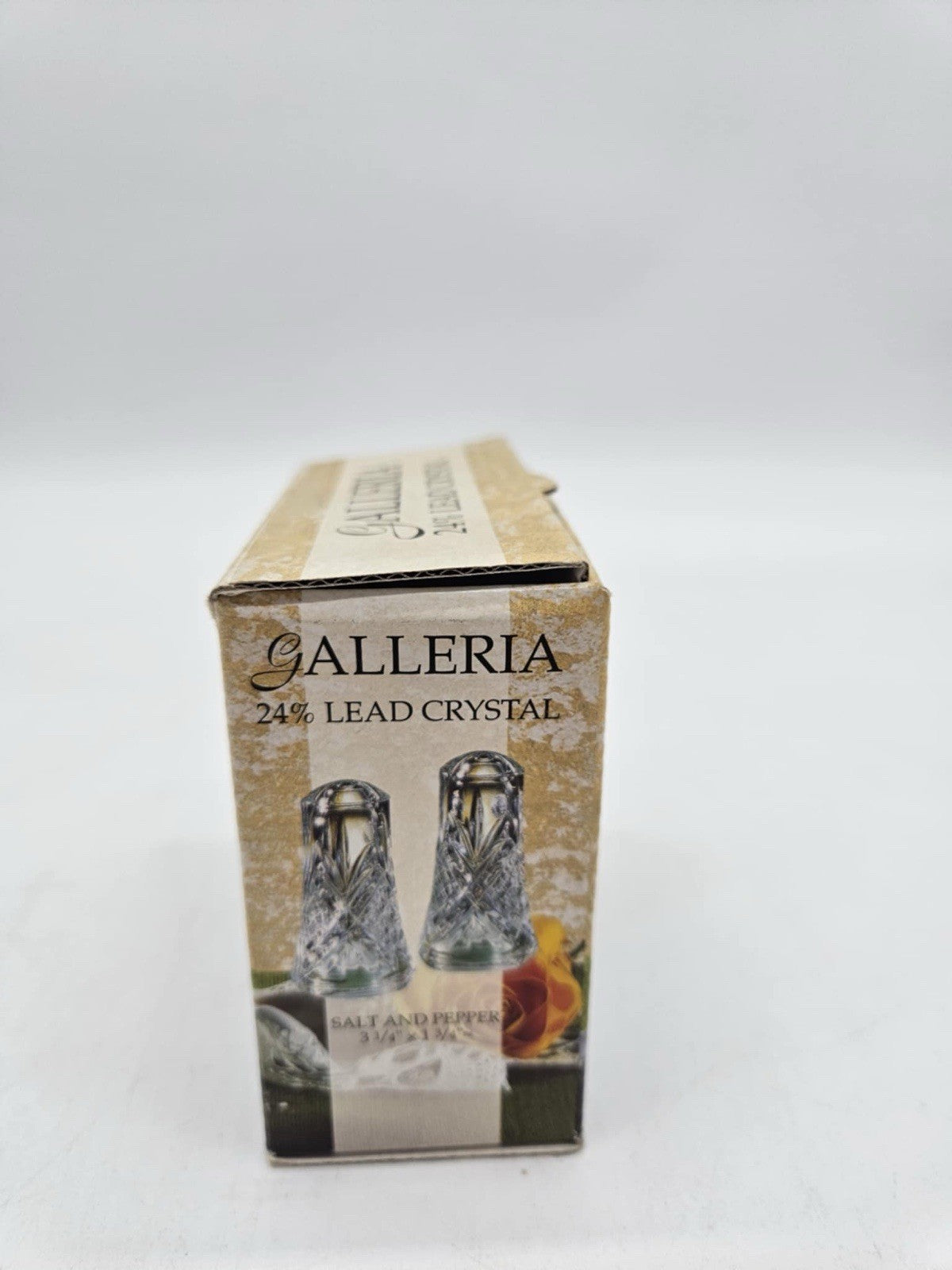 Salt & Pepper Shakers 24 Lead Crystal 3 1/4 x 1 3/4 by: Galleria Made in France