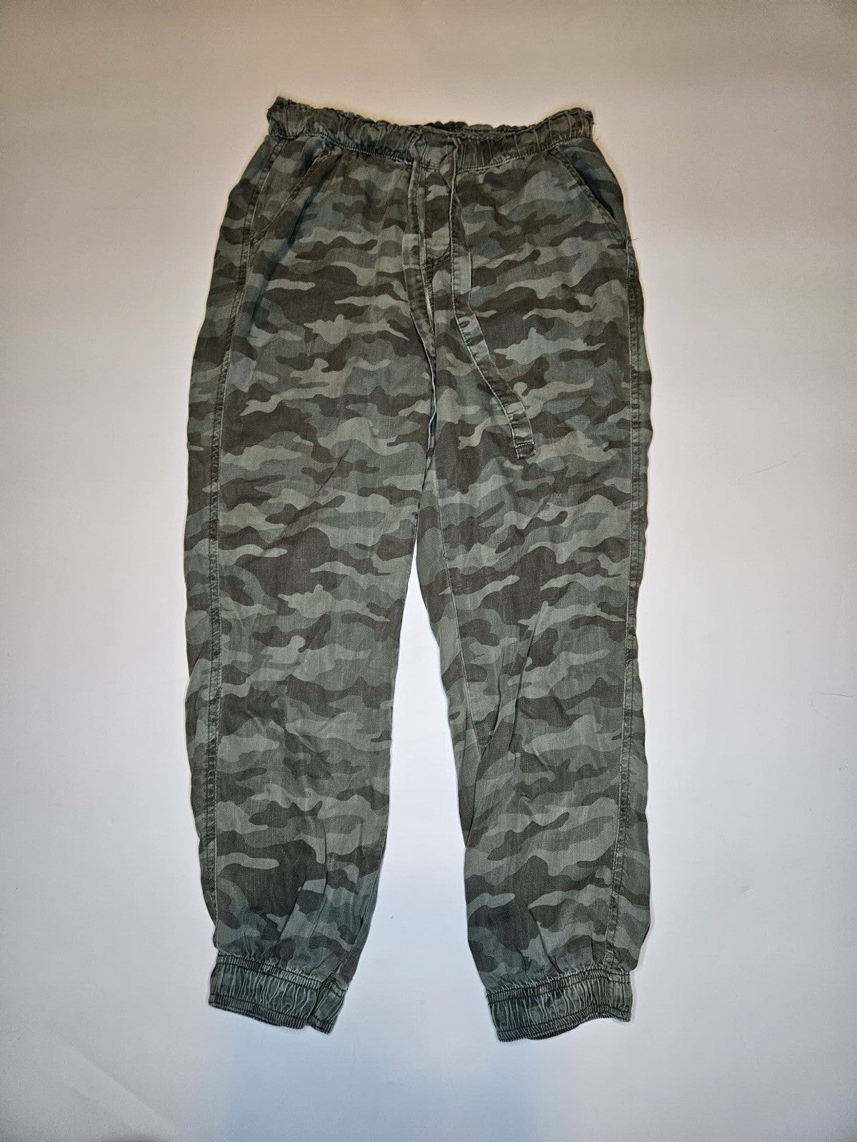 Knox Rose Women’s Camo Jogger Pants Elastic Waist Drawstring Size S