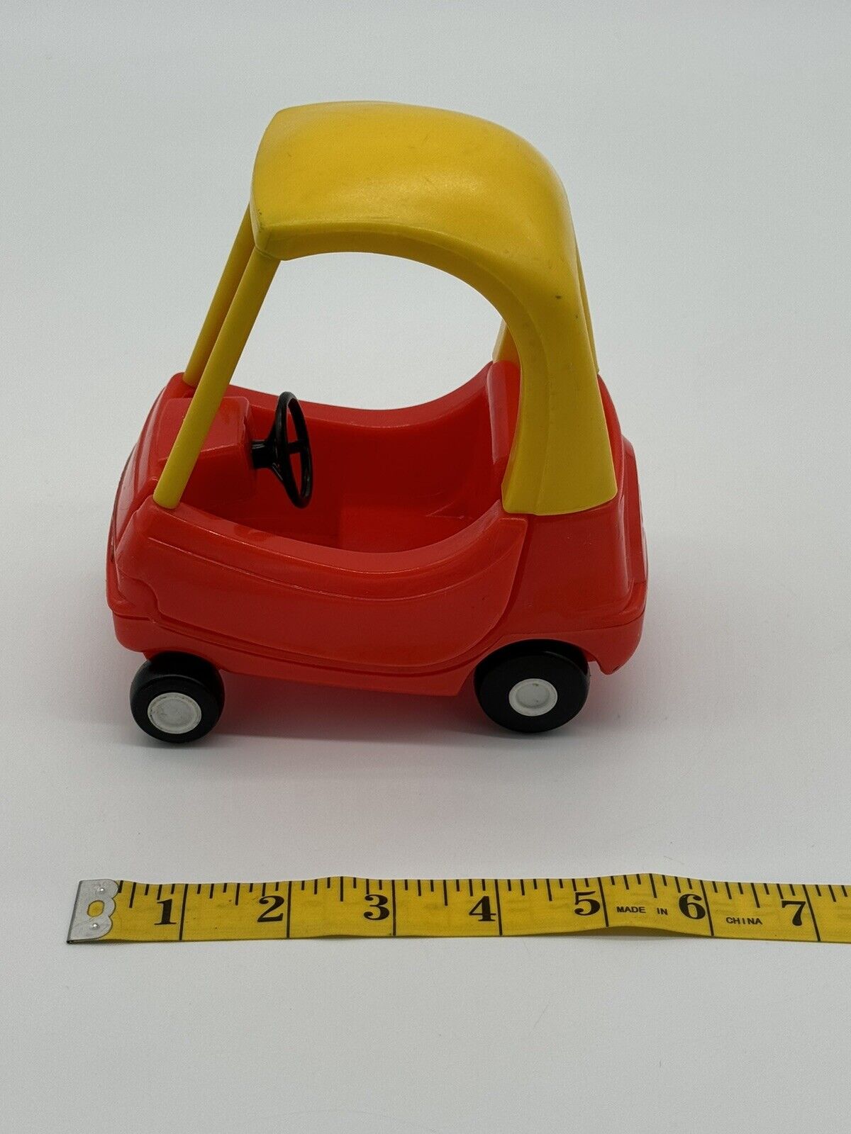 Little Tikes Dollhouse Cozy Coupe Miniature Vintage Mini Doll Car 6” VTY 005