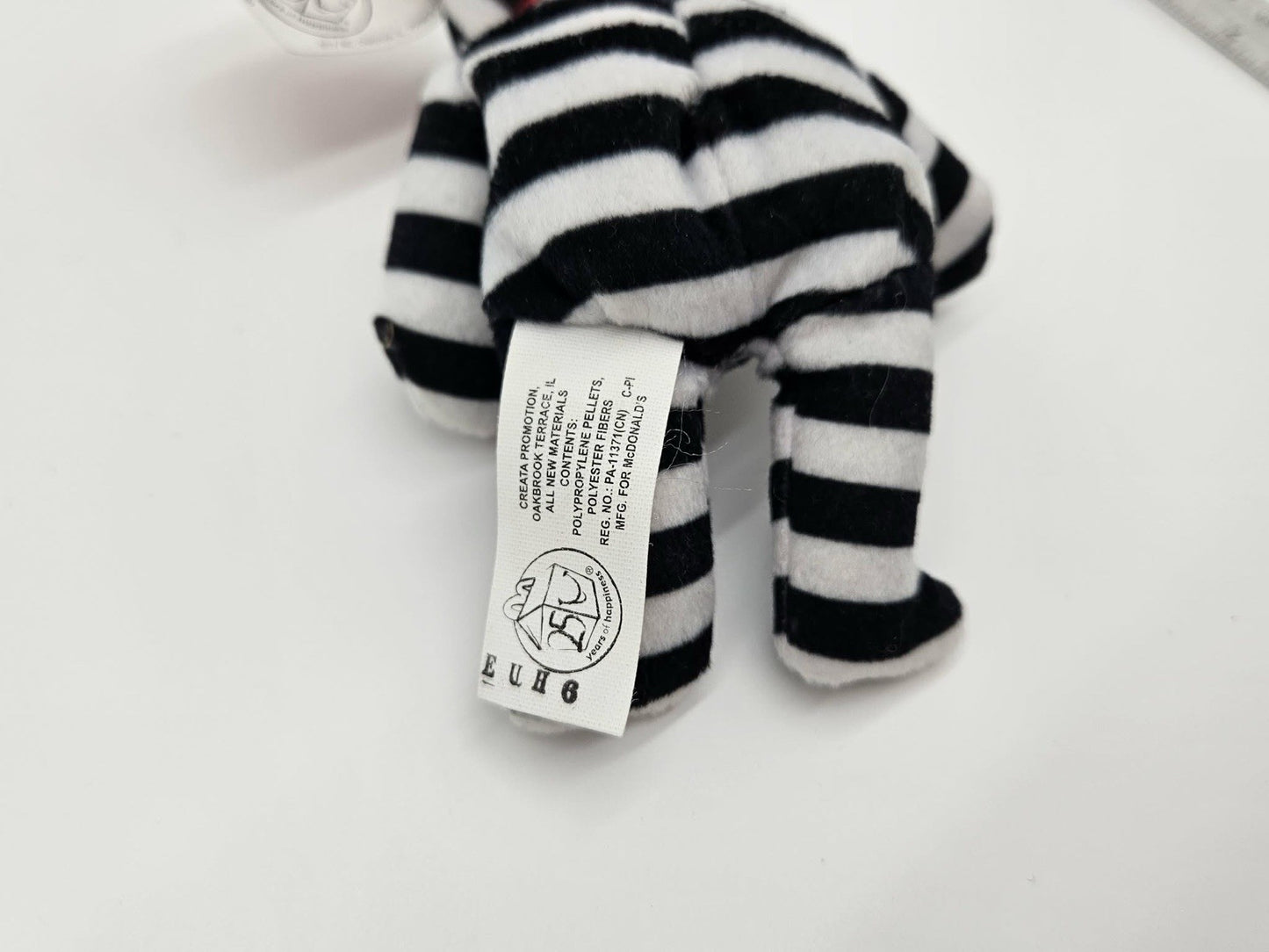 TY McDonald's 2004 Hamburglar The Bear Teenie Original Beanie Baby