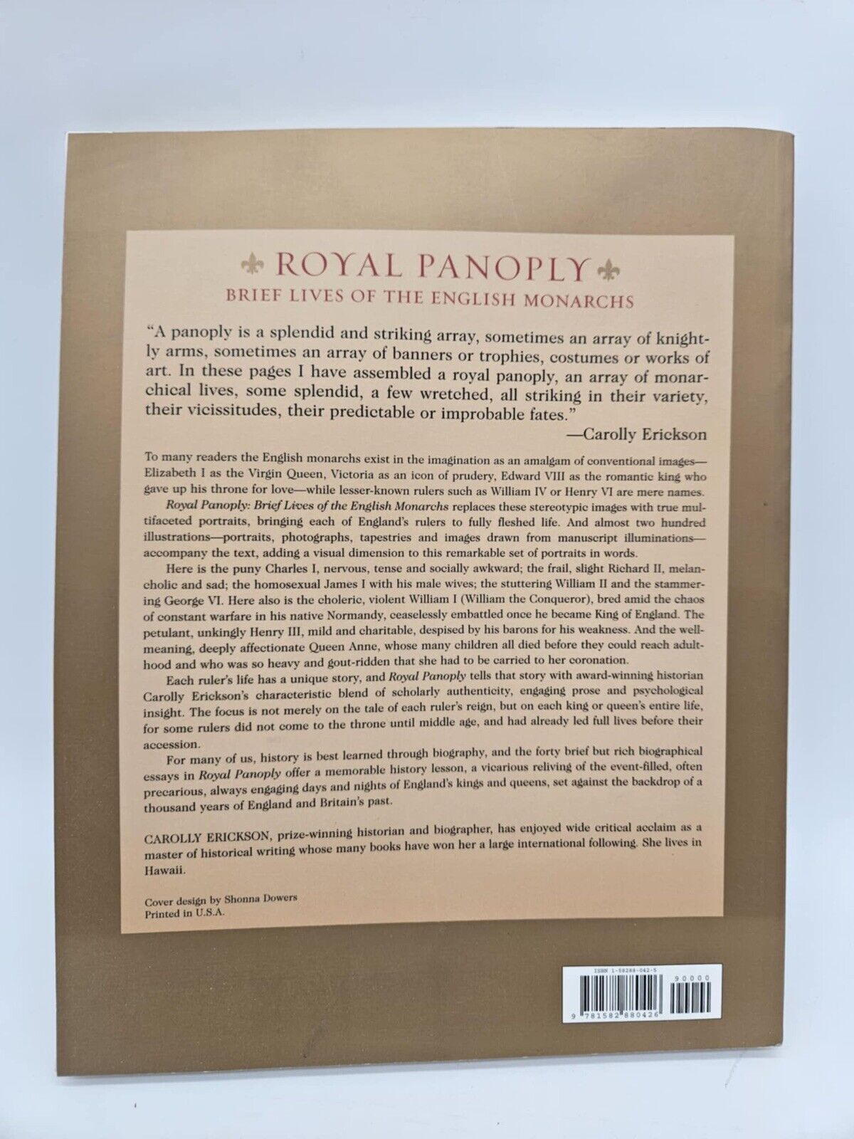 Royal Panoply:Brief Lives of the English Monarchs Hardcover Excellent Free Ship