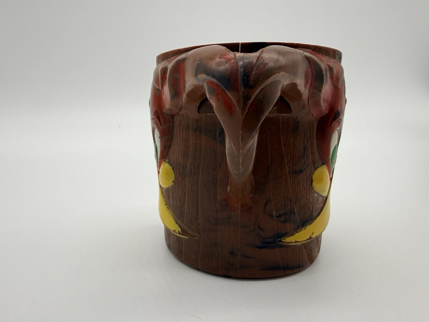 Vtg Woody Woodpecker Plastic Figural Cup Bright Colorful F&F Mold Dayton Ohio