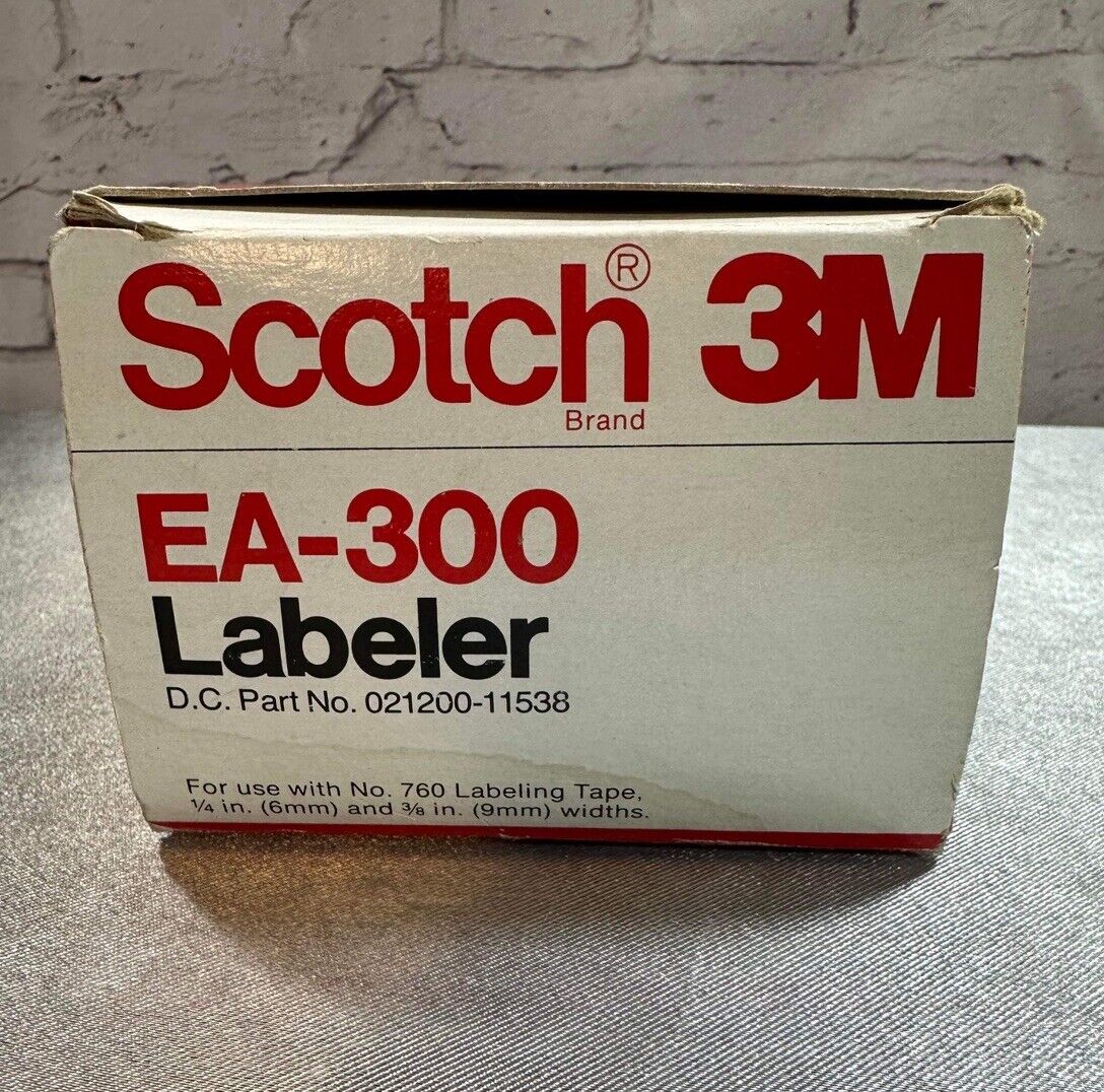 Vintage Scotch EA-350 Label Maker Large Dial Embosser Writer w/ Red Tape QCC TNO