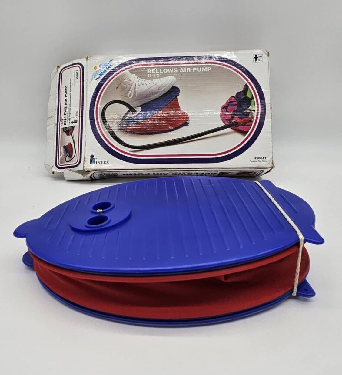 The Wet Set #58611 by Intex Bellows Air Pump 1996 USA 3 Nozzle Sizes