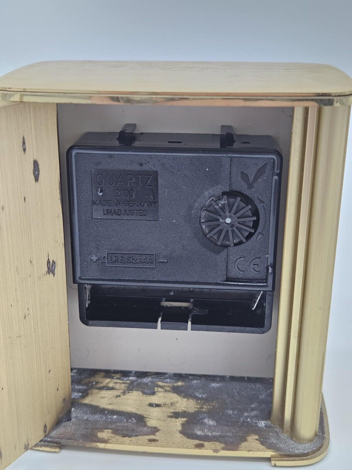 Tiffany & Co Brushed Gold Tone Porfolio Desktop Clock