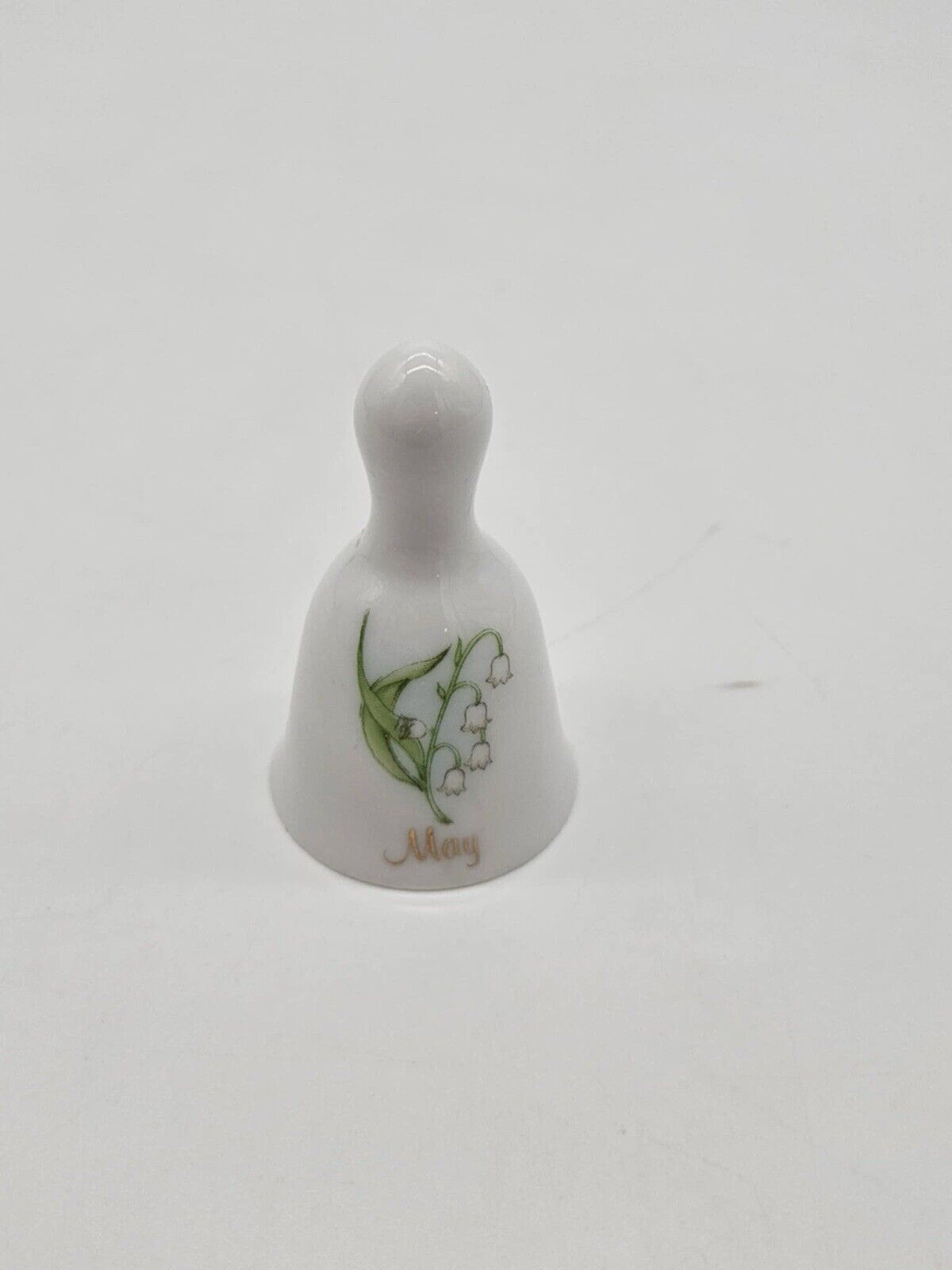 Russ Berrie & Co. 2" May Floral Porcelain Mini Bell of the Month Vintage