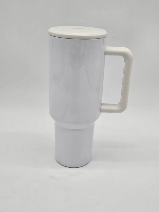 40oz Tumbler With Lid, Starw And Handle, Stainless Steel Vacuum Insulated Water