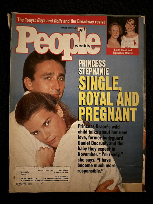 People Weekly June 1992 Princess Stephanie Pregnant Glenn Close