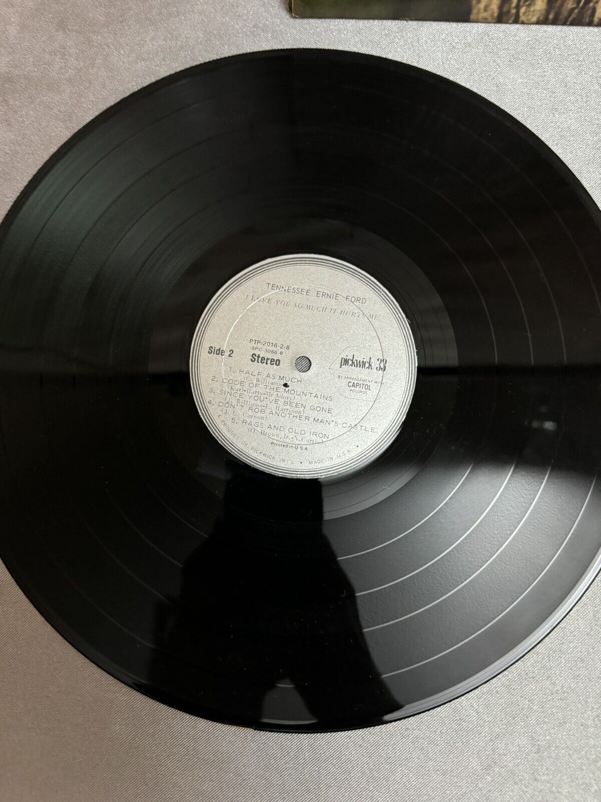 Tennessee Ernie Ford Vinyl - I Love You So Much It Hurts Me - Pickwick  1967