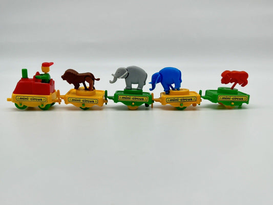 Vtg 80's Lot of 5 Rare BRUDER Plastic Mini Circus Train Toy West Germany