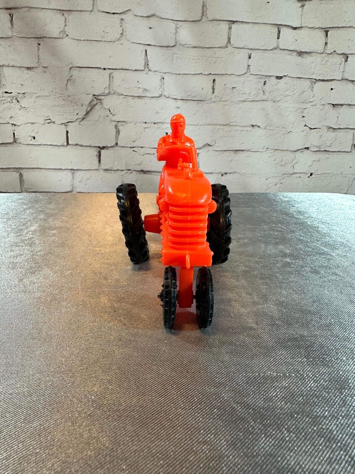 Barr Rubber Tractor Toy Products Plastic Sandusky Ohio 50s Orange Vintage Rare