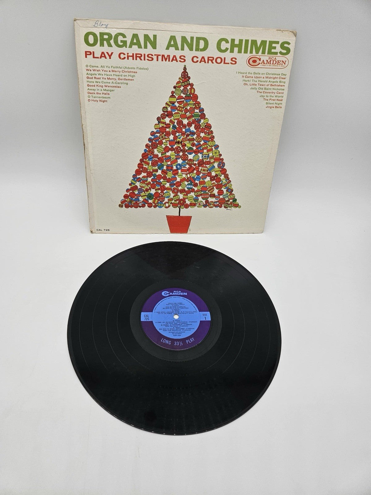 ORGAN AND CHIMES PLAY CHRISTMAS CAROLS CAS 726