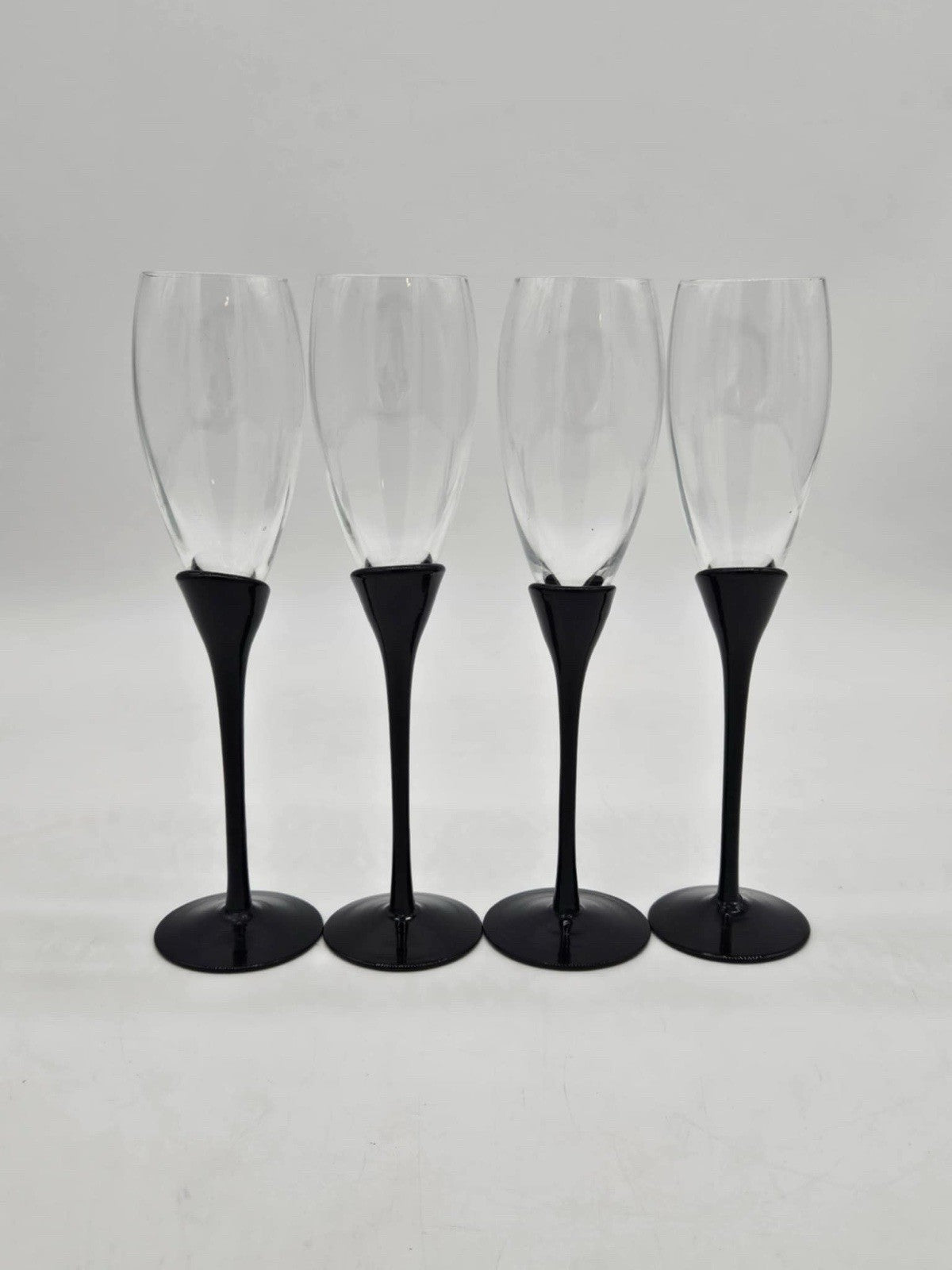 COLONY GLASS SET OF 4 AMARYLLIS 6 OUNCE CHAMPAGNE FLUTES