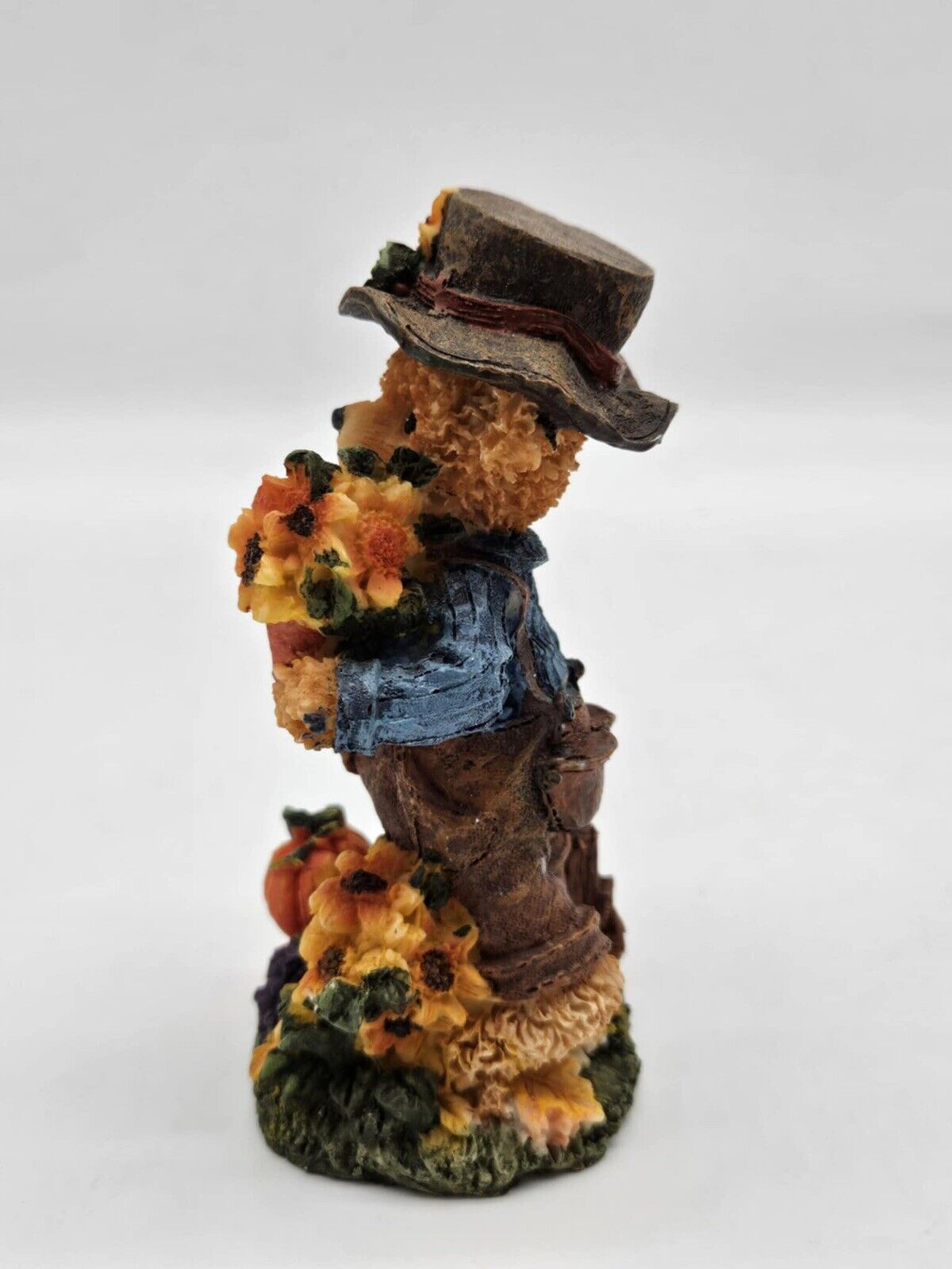 Sunflower Bear in a Brown Hat - Resin
