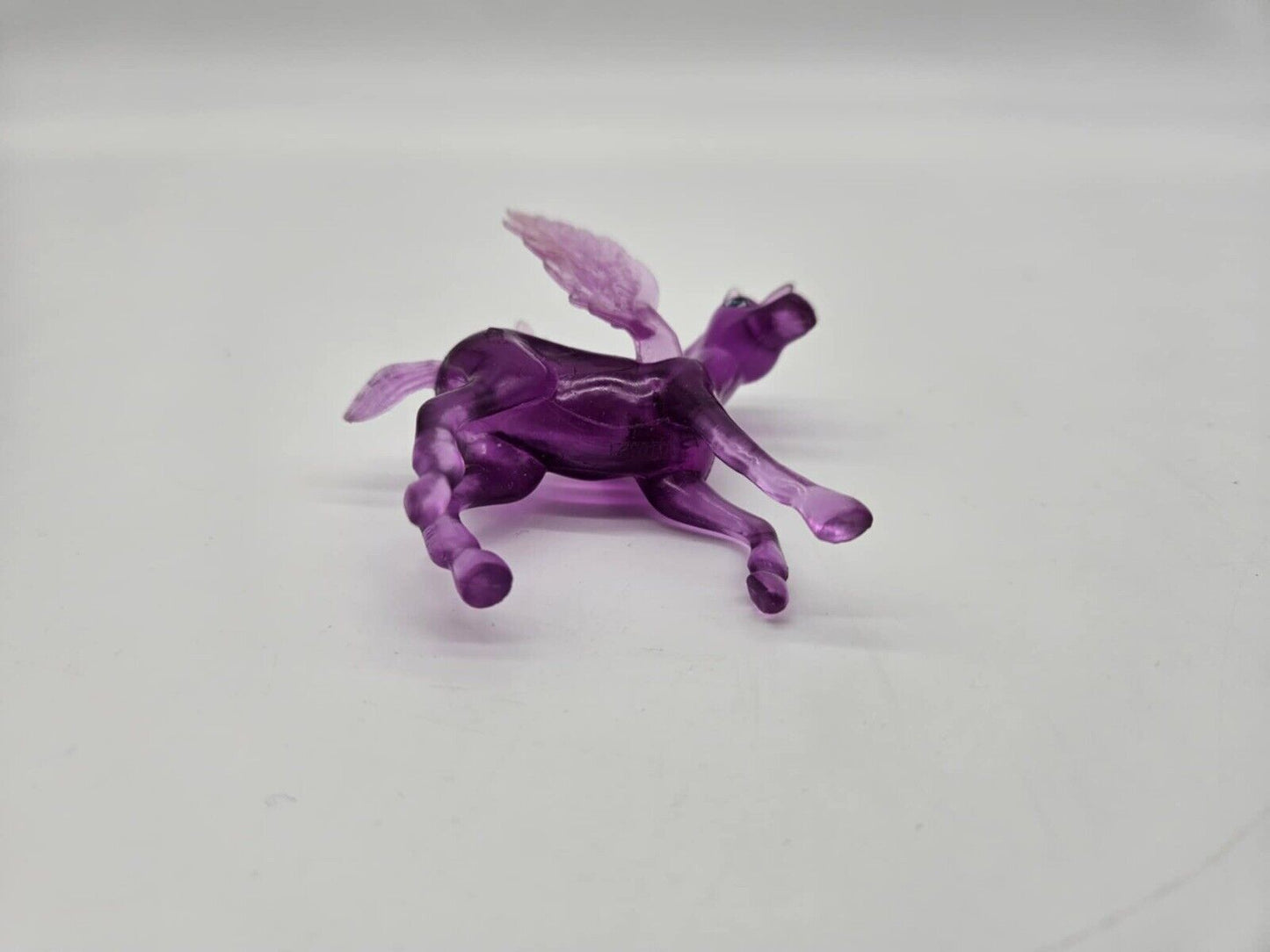 PEGASUS Cake Topper Fairy Garden Translucent Purple Winged Unicorn Horse
