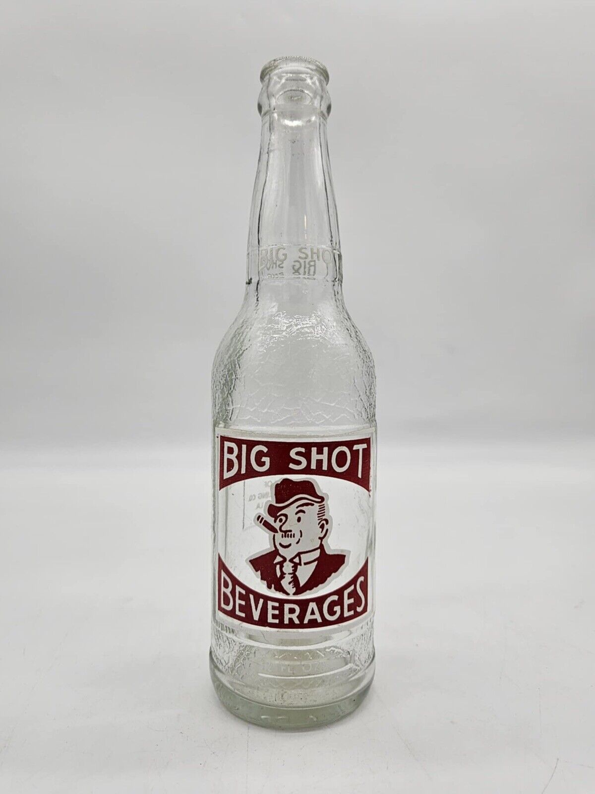 Rare BIG SHOT, New Orleans  ACL Vintage Bottle Soda Man Cigar Nice!