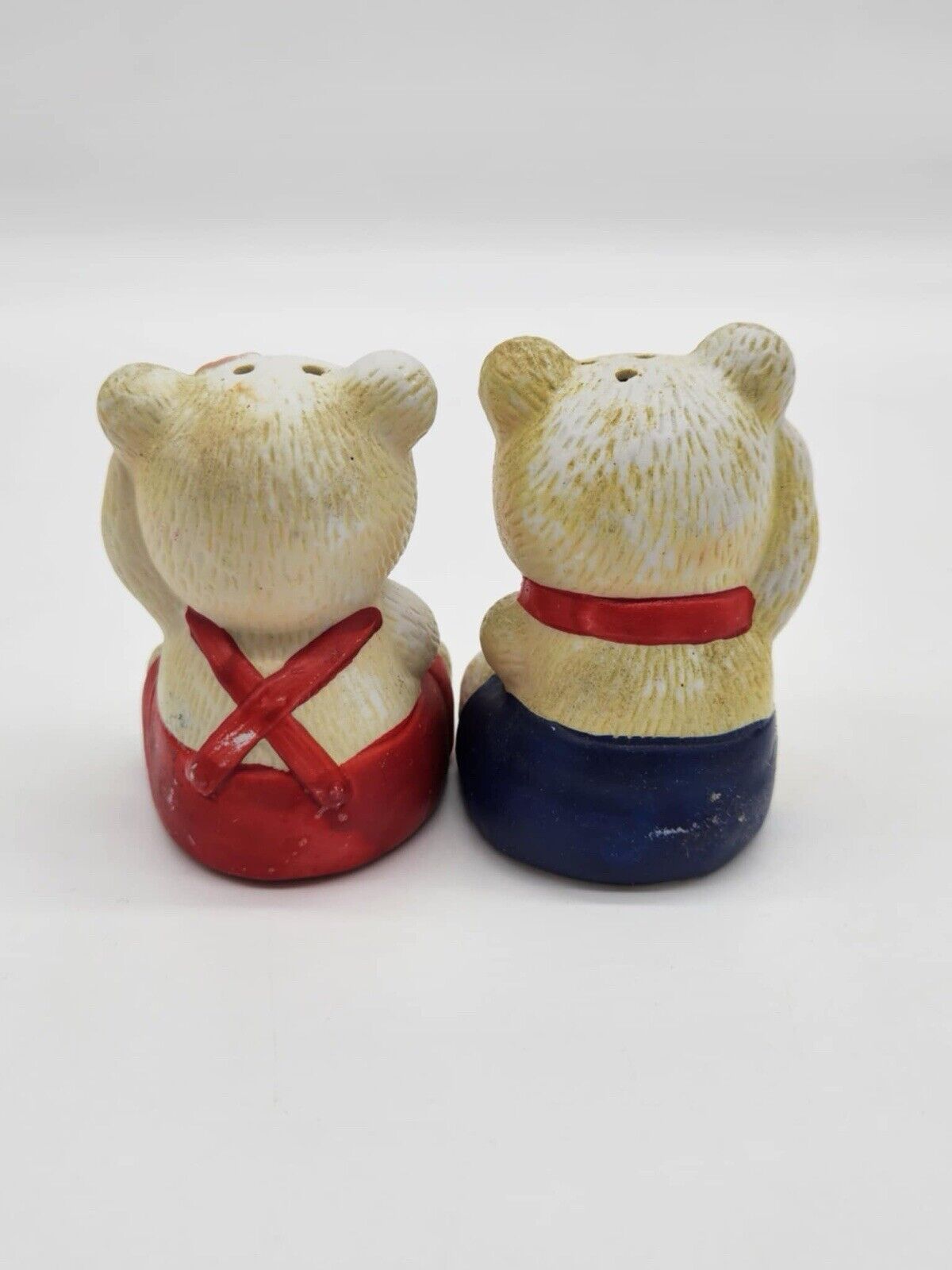 Vintage Ceramic Honey Bee Teddy Bears Salt & Pepper Shakers