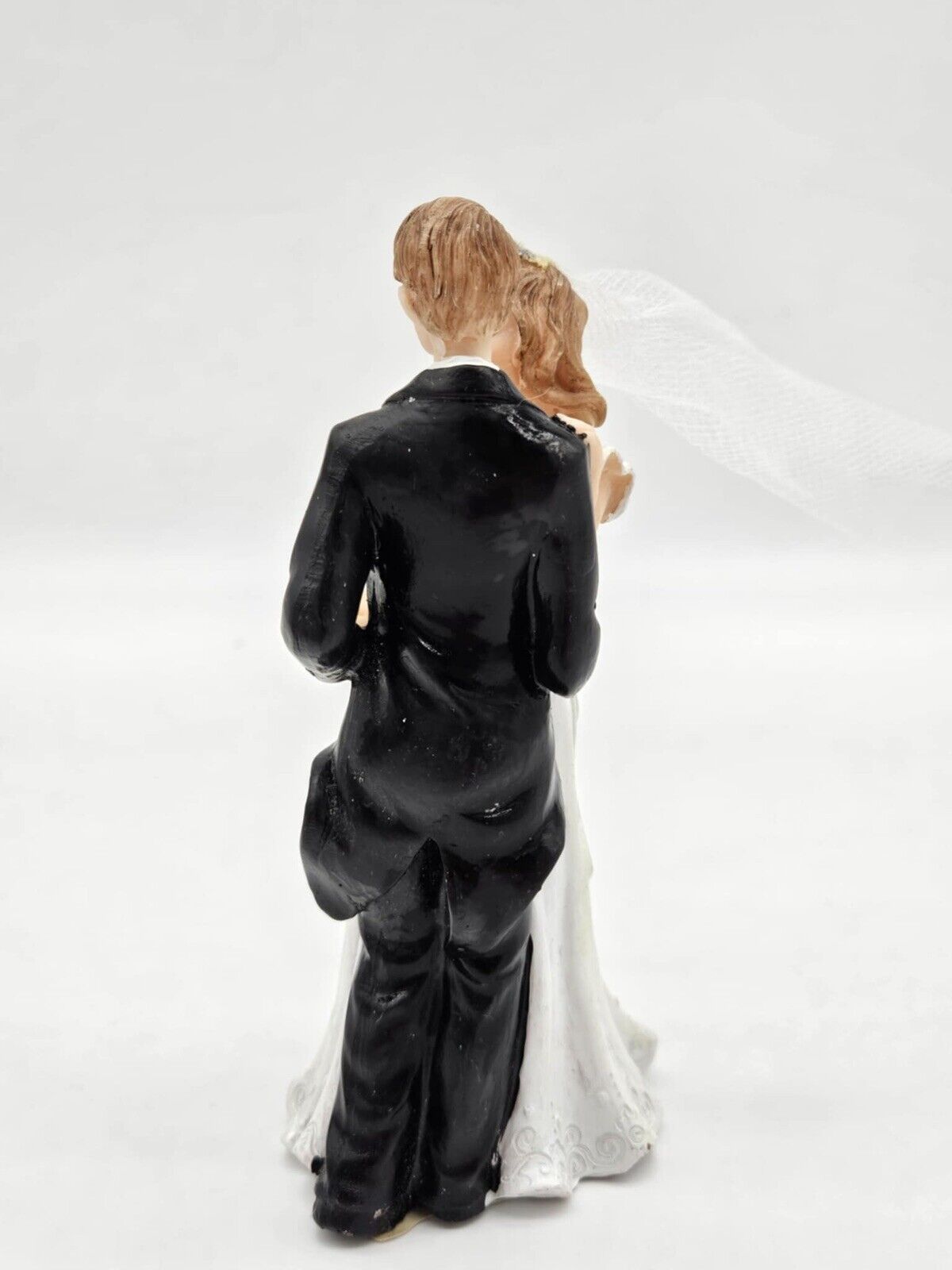 Vintage Romantic Groom Bride Resin Figurine Cake Topper Wedding